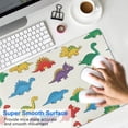 thumbnail image 4 of Long Mouse Pads for Desk,White Cartoon Colorful Dinosaurs Pattern Desk Mats on Top Of Desks, Desk Mouse Pad Extra Large with 3mm Non-Slip Base and Stitched Edge for Gaming,Office,Work,Home 31.5"x11.8", 4 of 6