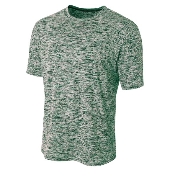 A4 Space Dye Tech Tee For Men in Forest N3296