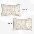 thumbnail image 2 of Rateoe Elegant Gold Leaf Pattern Pattern Pillow Covers with Invisible Zipper(Pillows are not Included) Standard Pillowcases-14"x20", 2 of 6