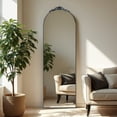 thumbnail image 6 of MAYEERTY 64x21 Aluminum Alloy Thin-Edge Right-Angle Arched Black Full-Length Mirror with Stand, 6 of 6