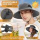 thumbnail image 2 of Sun Hat for Men/Women, Waterproof Wide Brim Bucket Hat UV Protection Boonie Hat for Fishing Hiking Garden Beach, 2 of 5