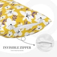thumbnail image 3 of Lsque Lilies Flowers Pattern Pillow Case – Soft & Cozy Throw Pillow Cover, Hypoallergenic Cushion Case for Sleeping Women with Envelope Closure-16"x24", 3 of 6