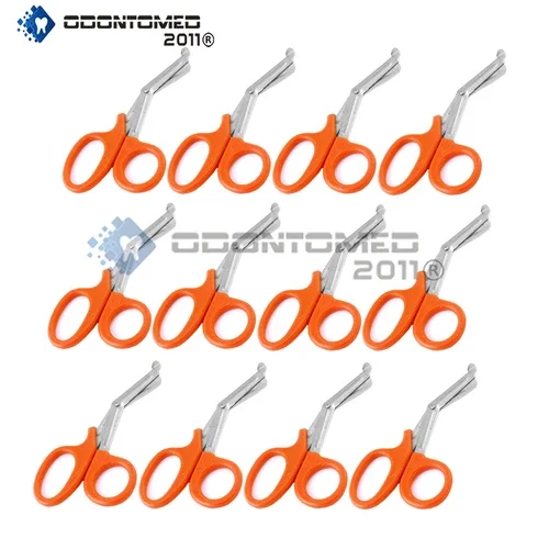 12 Emt Utility Scissors Shears 5.5" Orange Colored