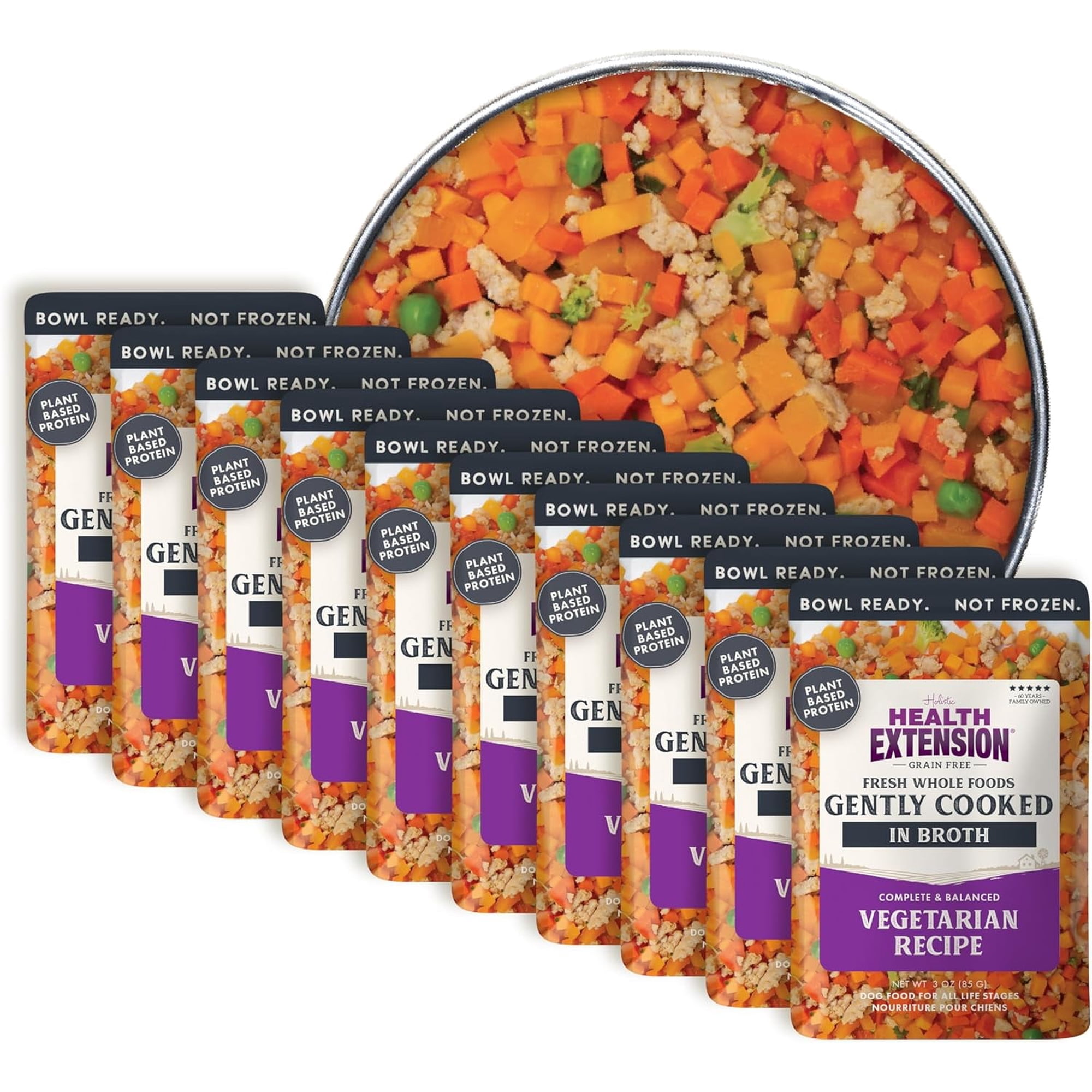 Health Extension Gently Cooked Grain Free Vegetarian Recipe Wet Dog Food, 9 oz., Case of 10