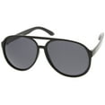 thumbnail image 7 of zeroUV - Retro Wide Temple Polarized Lens Square Horn Rimmed Sunglasses 55mm - 55mm, 7 of 7