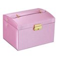 thumbnail image 2 of Jewelry Organizer Portable Pure Color Large Capacity Necklace Case Earrings Case, 2 of 6