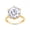 Yellow, variant on 4.5 CT Six Prong 11 mm Lab Created Moissanite Diamond Solitaire Engagement Ring for Women in 14k White Gold Plated 925 Sterling Silver, Gift for Wedding, Engagement & Anniversary Certificate D-E, VVS1