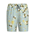 thumbnail image 4 of Gaeub Bees Printed Men's Short Pajama Pants, Lightweight Lounge & Sleep Bottoms Keep You Cool - Small, 4 of 9