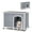 Gray, variant on Petsfit 45.3" Large Dog House, Folding Dog House Outdoor, Unfold to Use, No Tools Required Assembly, Weatherproof Outside Dog House with Door Flap (Large, White)