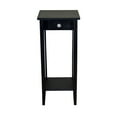 thumbnail image 2 of Casual Contemporary Living 2-Tier Solid Acacia Plant Stand with Drawer - Black, 2 of 6