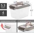 thumbnail image 2 of Citylife Small Kids Toy Organizer Plastic 5.3 Qt Storage Bin, Gray, 4 Count, 2 of 5