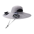 thumbnail image 3 of AJGRHE Solar Fan Hat For Outdoor Sun With Portable Cap Light Gray One Size, 3 of 3