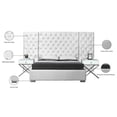 thumbnail image 4 of Grande White Velvet King Bed-Color:White Velvet,Style:Contemporary, 4 of 8