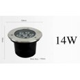 thumbnail image 3 of Foco LED para exteriores, 3 W, 6 W, 10 W, 12 W, 14 W, 18 W y 24 W, para suelo, jardín, enterrado, paisaje, CA 85-265 V, CC 12 V, CC 24 V, IP67, 3 of 5