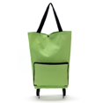 thumbnail image 4 of OPKALL Large Thickened Canvas Lightweight Foldable Shopping Trolley Wheel Bag green, 4 of 7