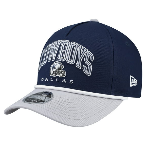 Youth New Era Navy Dallas Cowboys Arch COOLERA 9FORTY A-Frame Adjustable Hat