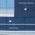 thumbnail image 4 of Mainstays 7-Piece Reversible Bed-in-a-Bag Set, Full, Blue Stripe, 4 of 13
