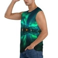 thumbnail image 3 of Pofeuu Northern Lights Print Men's Muscle T-Shirt, Sleeveless, Muscle Tank, Classic Muscle Tee Top For Men Casual Sleeveless Muscle T-Shirt Trendy Clothes-Medium, 3 of 7