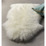 Super Area Rugs, Genuine Australian Sheepskin Ivory Fur Rug, Single Pelt, 2ft. X 3ft.