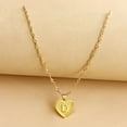 thumbnail image 6 of Eosunjian Pendant Necklace A-Z Initial Letter Heart Shape Jewelry Simple Bright Luster Necklace for Birthday Style X, 6 of 13