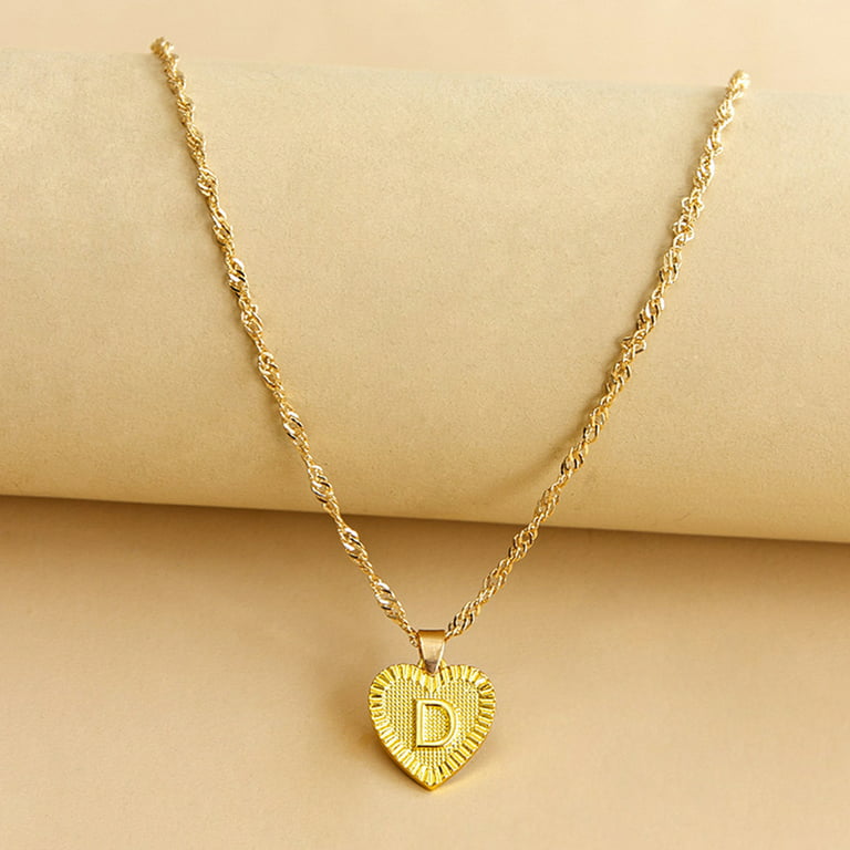 Heart-Shaped Lock Pendant with initials for Women -Black Friday Jewelry Sales 2023
