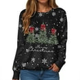 thumbnail image 4 of Merry Christmas Holiday Sweatshirts for Women 2025 Long Sleeve Crewneck Christmas Tree Graphic Sweatshirt Pullover Tops, 4 of 5