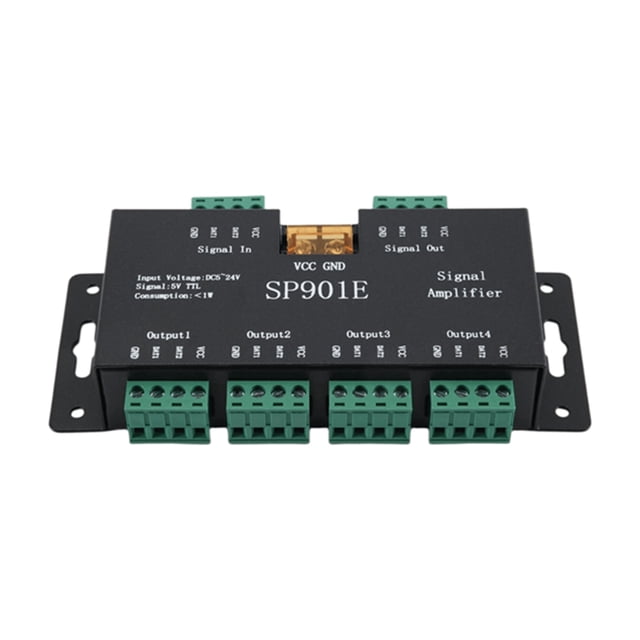 SP901E LED Pixel SPI Amplificador De SeñAl Repetidor Tira De LED Direccionable Y Panel De Matriz De LED Programable De Color De EnsueñO