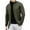 Army Green, variant on ZVNAΖH Men's Chunky Knit Sweater, Cable Knit Cardigan Button Down Stand Up Collar Ribbed Sweater Coat