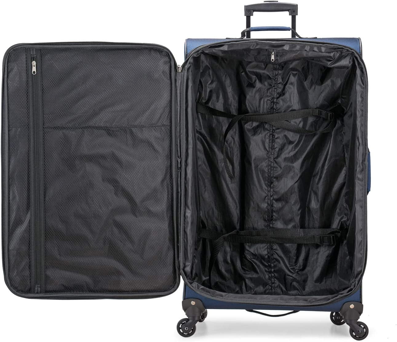 U.S. Traveler Aviron Bay Expandable Softside Luggage with Spinner Wheels, Navy, 31" Checked Large