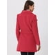 thumbnail image 4 of Abrigo De Solapa Con Cinturón De Invierno Con Bolsillos Cuello Chal Para Mujeres Rojo M, 4 of 6