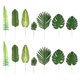 thumbnail image 4 of 63 unids Simulación Decoraciones de hoja de palma Hoja tropical Plantas verdes Adornos, 4 of 6