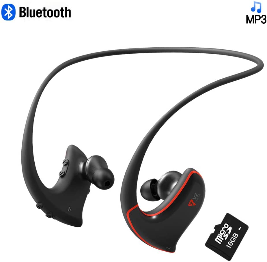 Bluetooth Sports MP3 Headphones with 16GB TF Card Wireless Wearable