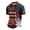 Dark Blue, variant on Men's USA 250th Anniversary Polo Shirt with Patriotic Flag and Plaid Patchwork Featuring Short Sleeves and Classic Collar Beige XL