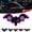 Pink, variant on Solar-Powered Bat Night Car Light, Cool Glow LED Projection Ambient Lamp with Vacuum Suction Cup, USB & Sun Charging Nighttime Vehicle Silhouette Sign Projector, Black