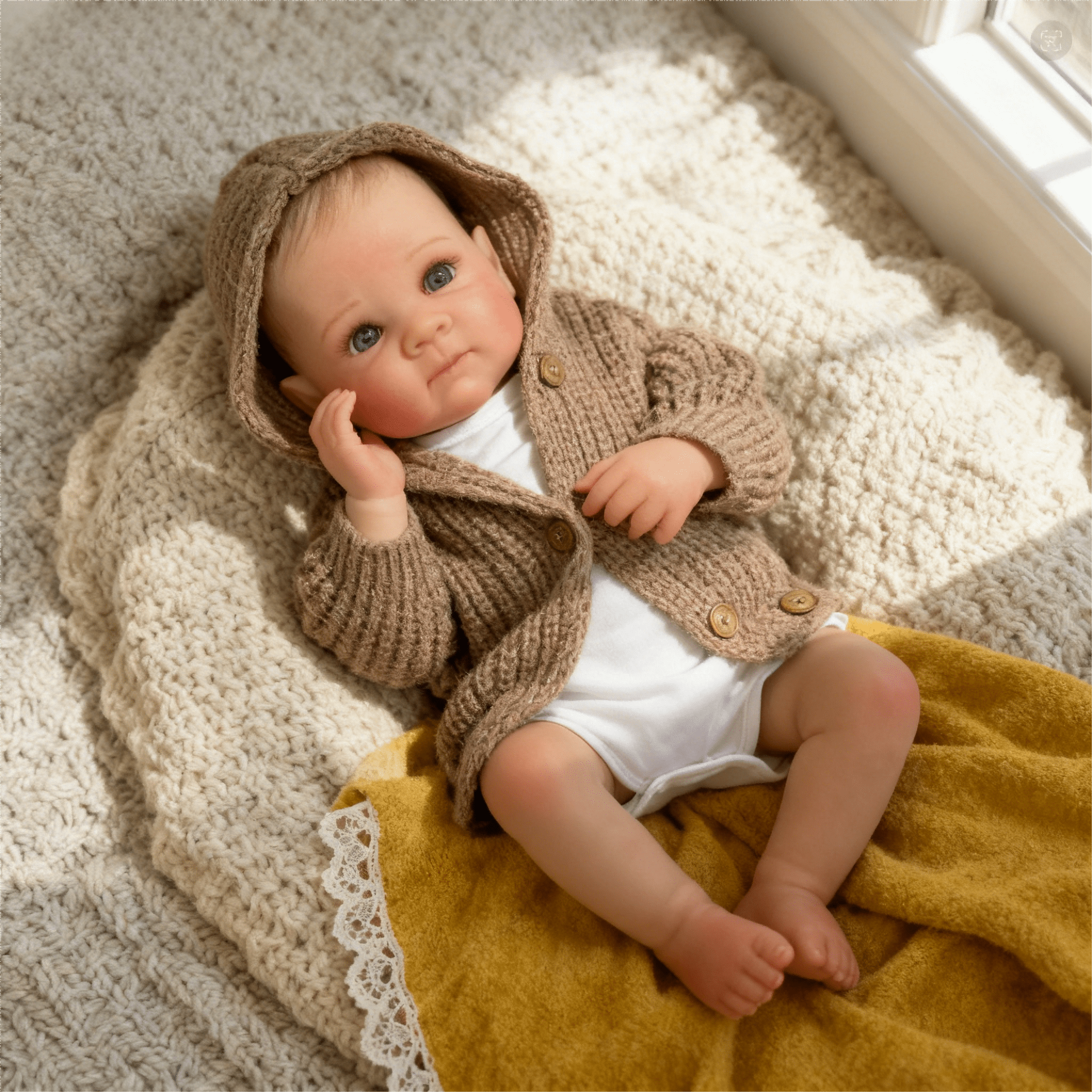Dayoff Kids Lifelike Reborn Baby Dolls - 19 Inch Realistic Baby Doll (No Accessories) For Kids Age 3+