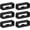 Black, variant on 6 Pcs 22 mm Silicone Watch Band Holder Loops, Replacement Strap Retainer Rings with Internal Locking Tab, Flexible Watch Accessories for Smartwatch, Sport and Everyday Straps