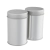 Tea Tins Canister Set with Airtight Double Lids for Loose Tea - Small Kitchen Canisters for Tea Coffee Sugar Storage, Loose Leaf Tea Tin Containers by SilverOnyx - Tea Canisters  2pc (Best Grocery Store Tea)