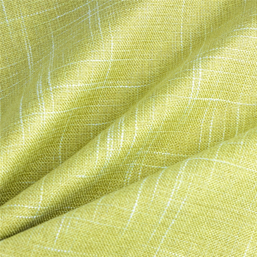 Phantoscope Soft Textured Linen Burlap Series Decorative Throw Pillow, 18" x 18", Yellow Green, 2 Pack