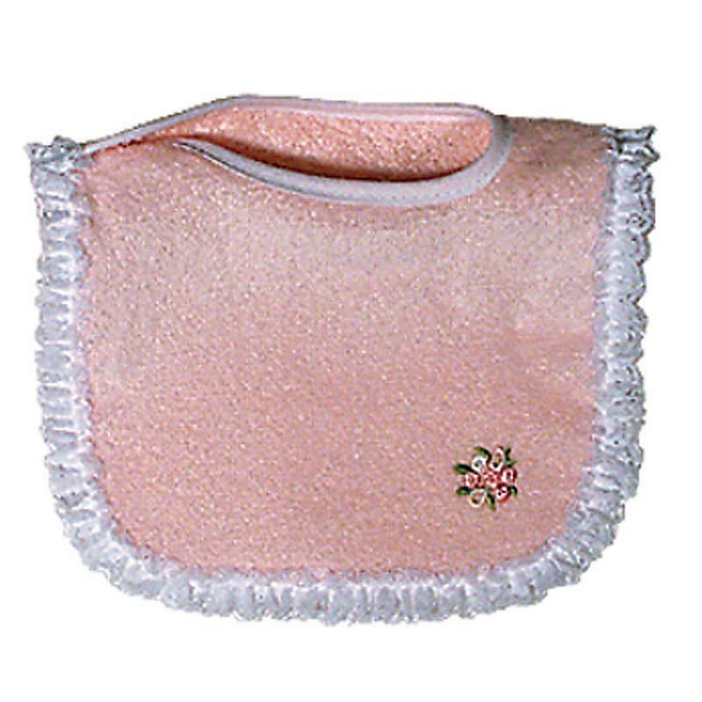 Raindrops 6120P Raindrops Girl Appliqued Lace Bib, Pink by Raindrops