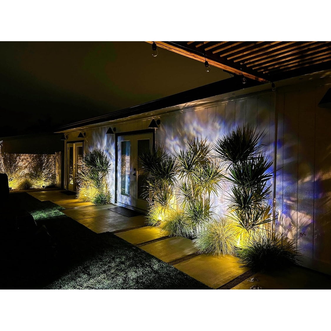BlissLights Oblivia - IP65 Outdoor Nebula Cloud Projector, LED Landscape Lighting, Garden Path Light White (Black Housing)