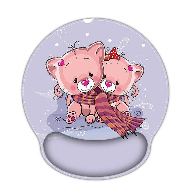 Alfombrilla de ratón ZHAOCHENG Pareja de cerdos 23*25,5*2 cm Gel antideslizante para mujer
