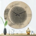 thumbnail image 2 of Designart 'Pencil Sketched Microphone' Modern Wood Wall Clock, 2 of 5