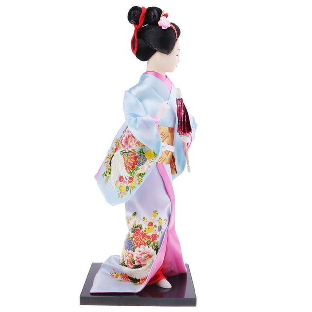 Muebles de kimono geisha japonesa Dolls estatua muñeca decoración de Navidad / cumpleaños Baoblaze Muñecas Kimono Japonesas