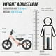 thumbnail image 3 of Bicicleta Balance SEREED para niños pequeños de 2 a 5 años con placa personalizada, color rosa, 3 of 9