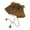 Coffee, variant on Funny Ear Knitted Bucket Hat for Women Breathable Fisherman Hat Korean Headwear Vacation Beach Hollowed Sun Hat