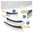 thumbnail image 4 of Carbon Steel 50cm Clever Chef Knife, Pirge, Kebap Blade, Turkish Knife, Mincing, 4 of 8