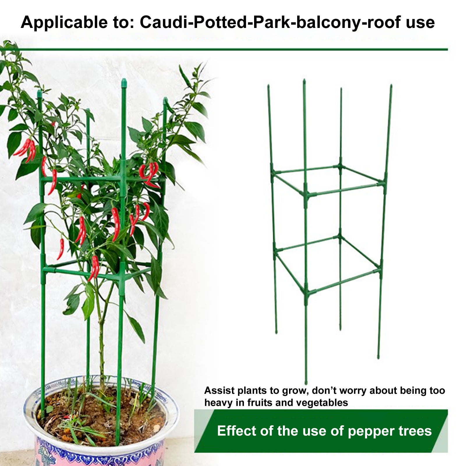 AYYUFE 1 Set Tomato Cage Height Adjustable Easy to Assemble Vertical Climbing Plants Vegetable Trellis Flowers Plant Support Tomato Support Garden Trellis