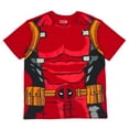 thumbnail image 2 of Marvel Adult Men or Women Cosplay Short Sleeve T-Shirt Crimson Deadpool, 2 of 4
