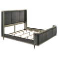 thumbnail image 2 of Alderwood Queen Upholstered Panel Bed Charcoal Grey, 2 of 5