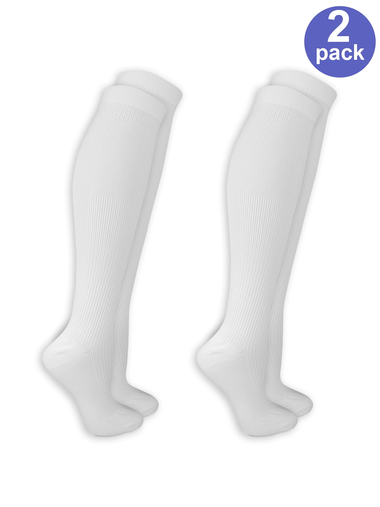 7-13X 3 Packs Black /& White Knee High Stockings for Girls